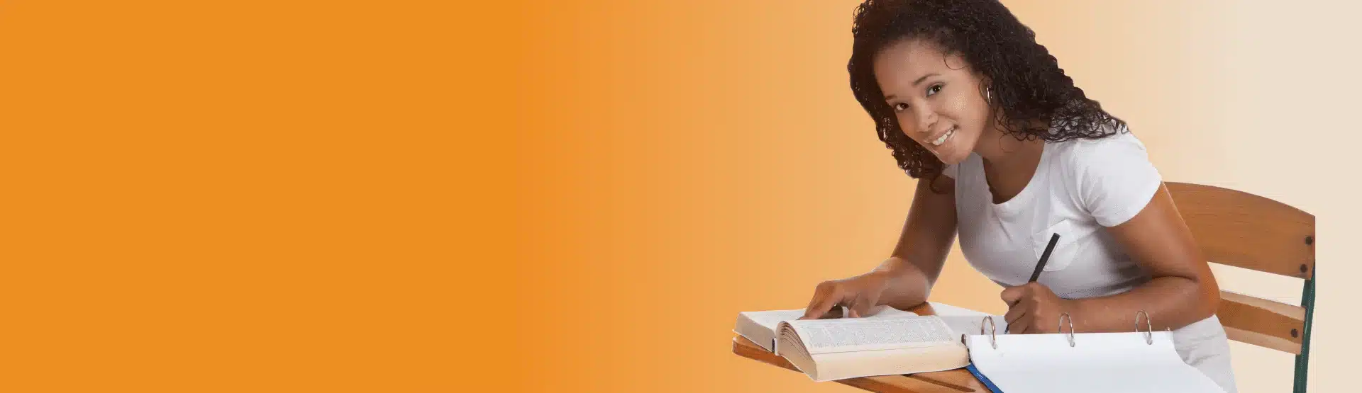 Girl studying for ACT